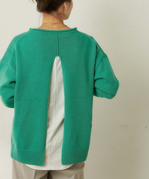 SHENERY（シーナリー）の「バックスリットニットプルオーバー（ニット/セーター・レディース・グリーン/ピンク・FREE）」の21枚目の写真