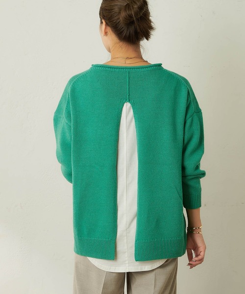 SHENERY（シーナリー）の「バックスリットニットプルオーバー（ニット/セーター・レディース・グリーン/ピンク・FREE）」の22枚目の写真