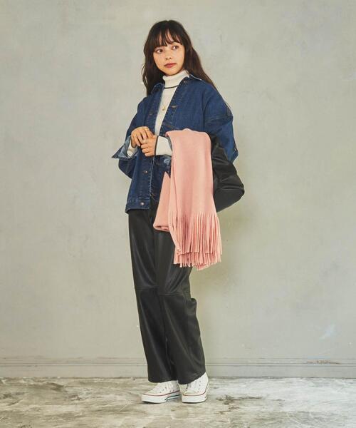 coen（コーエン）の「フェイクレザーテーパードパンツ（その他パンツ・レディース・ブラック/ブラウン・MEDIUM/LARGE）」の15枚目の写真