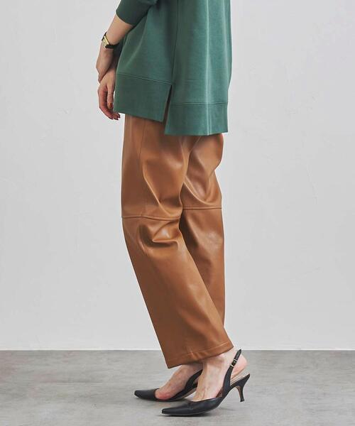 coen（コーエン）の「フェイクレザーテーパードパンツ（その他パンツ・レディース・ブラック/ブラウン・MEDIUM/LARGE）」の13枚目の写真