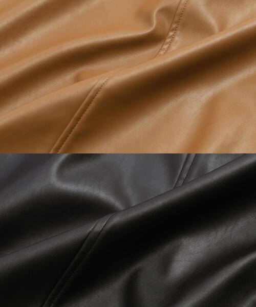 coen（コーエン）の「フェイクレザーテーパードパンツ（その他パンツ・レディース・ブラック/ブラウン・MEDIUM/LARGE）」の20枚目の写真