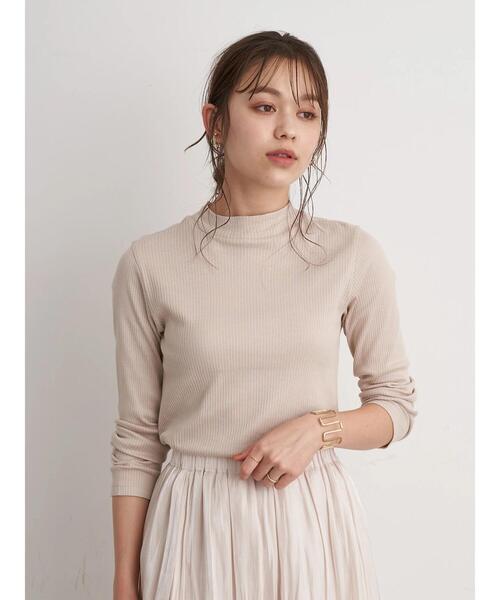 earth music&ecology(アースミュージックアンドエコロジー)の「チェーン柄リブ長袖ハイネックプルオーバー *(Tシャツ/カットソー・レディース・ブラック/ブラウン/オフホワイト/ミント/ラベンダー/ライトベージュ・S/M)」の9枚目の写真