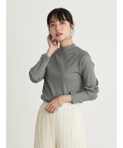 earth music&ecology(アースミュージックアンドエコロジー)の「チェーン柄リブ長袖ハイネックプルオーバー *(Tシャツ/カットソー・レディース・ブラック/ブラウン/オフホワイト/ミント/ラベンダー/ライトベージュ・S/M)」の7枚目の写真