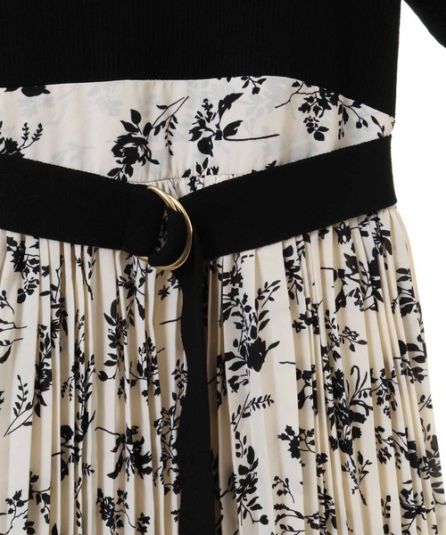 31 Sons de mode（トランテアン　ソン　ドゥ　モード）の「プリーツスカート×ニットドッキングワンピース（ワンピース・レディース・オフホワイト/ブラック・36）」の17枚目の写真