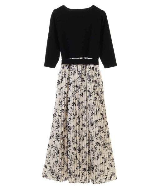 31 Sons de mode（トランテアン　ソン　ドゥ　モード）の「プリーツスカート×ニットドッキングワンピース（ワンピース・レディース・オフホワイト/ブラック・36）」の19枚目の写真