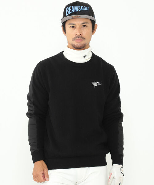 う*い様 BEAMS GOLF ORANGE LABEL 中綿 切替 プルオーバ BEAMS GOLF ORANGE LABEL / 中綿 切替 プルオーバー ニット