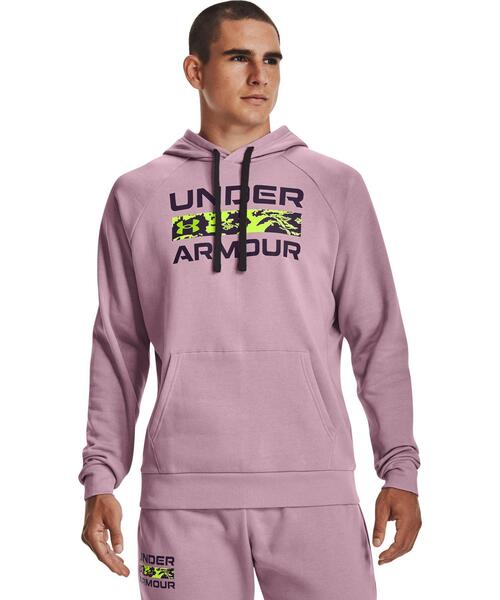 UNDER ARMOUR(アンダーアーマー)の「UAライバルフリース フーディー シグネチャー(トレーニング/メンズ)(スウェット・メンズ・ブラック/スモークピンク・XXL/3XL/S/L/XL/M)」の22枚目の写真