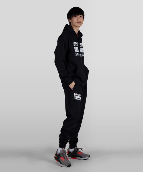 UNDER ARMOUR(アンダーアーマー)の「UAライバルフリース フーディー シグネチャー(トレーニング/メンズ)(スウェット・メンズ・ブラック/スモークピンク・XXL/3XL/S/L/XL/M)」の12枚目の写真