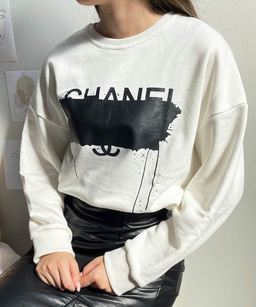 shopnikoniko(ショップニコニコ)の「パロディー トレーナー(スウェット・レディース・グレー/ブラック/ホワイト・フリー)」の11枚目の写真