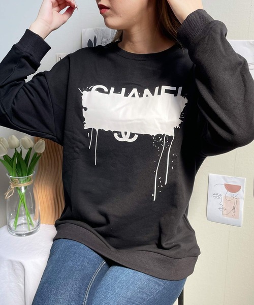 shopnikoniko(ショップニコニコ)の「パロディー トレーナー(スウェット・レディース・グレー/ブラック/ホワイト・フリー)」の14枚目の写真