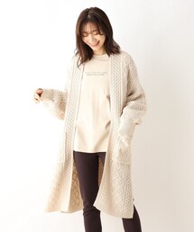 SHOO・LA・RUE | ケーブル柄編みロングカーディガン(カーディガン/ボレロ)