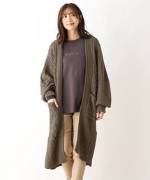 SHOO・LA・RUE | ケーブル柄編みロングカーディガン(カーディガン/ボレロ)