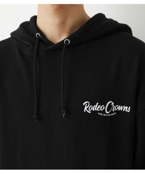 RODEO CROWNS WIDE BOWL(ロデオクラウンズワイドボウル)の「メンズSIGNSパーカー(パーカー・メンズ・ダークグリーン/ベージュ/ブラック・MEDIUM/LARGE/X-LARGE)」の11枚目の写真