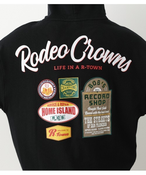 RODEO CROWNS WIDE BOWL(ロデオクラウンズワイドボウル)の「メンズSIGNSパーカー(パーカー・メンズ・ダークグリーン/ベージュ/ブラック・MEDIUM/LARGE/X-LARGE)」の14枚目の写真
