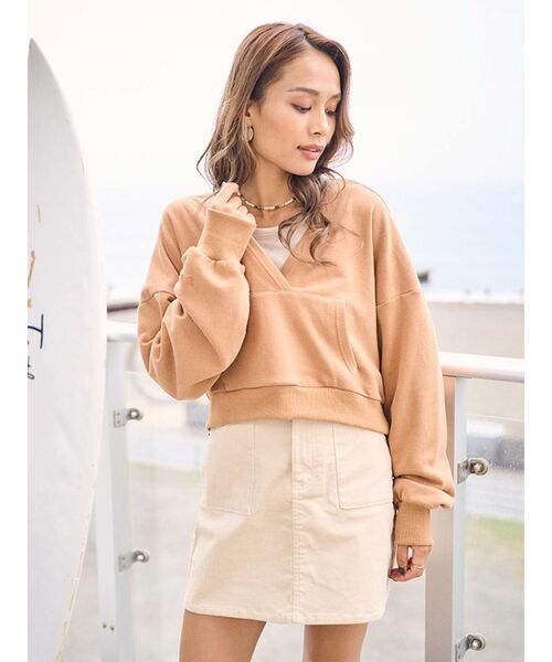 To the sea(トゥーザシー)の「コーデュロイミニスカート(スカート・レディース・ブラック/ベージュ/アイボリー/ダークオレンジ・SMALL/MEDIUM)」の13枚目の写真