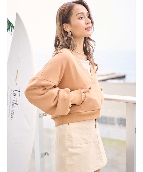 To the sea(トゥーザシー)の「コーデュロイミニスカート(スカート・レディース・ブラック/ベージュ/アイボリー/ダークオレンジ・SMALL/MEDIUM)」の14枚目の写真