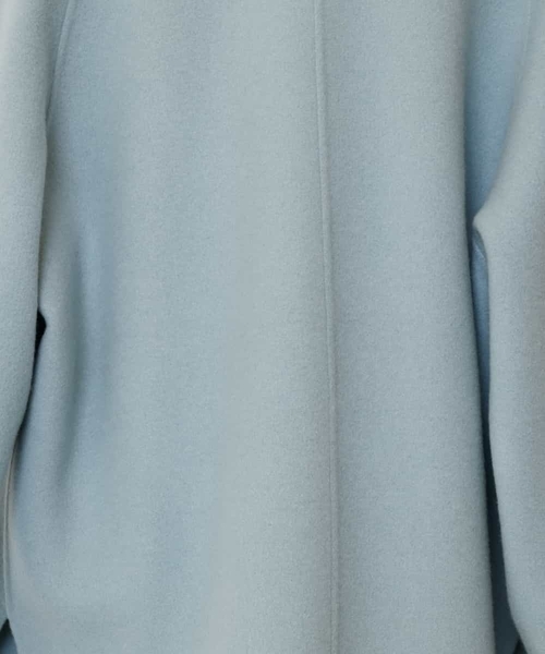 MICHEL KLEIN(ミッシェル・クラン)の「Super140sウールビーバーショートPコート(ピーコート・レディース・ライトブルー/ベージュ/ネイビー・38)」の15枚目の写真