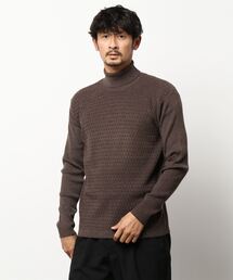 HIDEAWAYS NICOLE | シェブロン柄オフタートルニット(ニット/セーター)