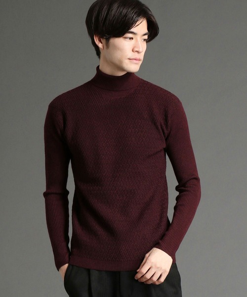 HIDEAWAYS NICOLE（ハイダウェイニコル）の「シェブロン柄オフタートル