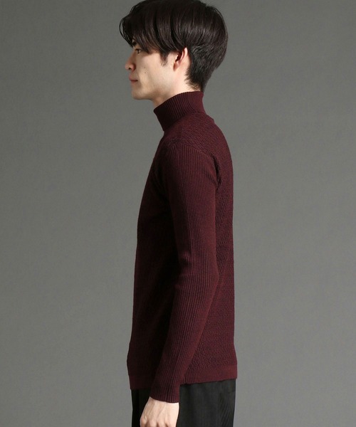 HIDEAWAYS NICOLE（ハイダウェイニコル）の「シェブロン柄オフタートルニット（ニット/セーター・メンズ・ブラック/オフホワイト/ブラウン系その他/ホワイト×ブラック/レッド系その他・MEDIUM/LARGE/X-LARGE）」の9枚目の写真