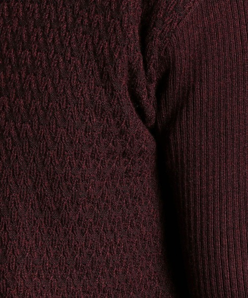 HIDEAWAYS NICOLE（ハイダウェイニコル）の「シェブロン柄オフタートルニット（ニット/セーター・メンズ・ブラック/オフホワイト/ブラウン系その他/ホワイト×ブラック/レッド系その他・MEDIUM/LARGE/X-LARGE）」の12枚目の写真