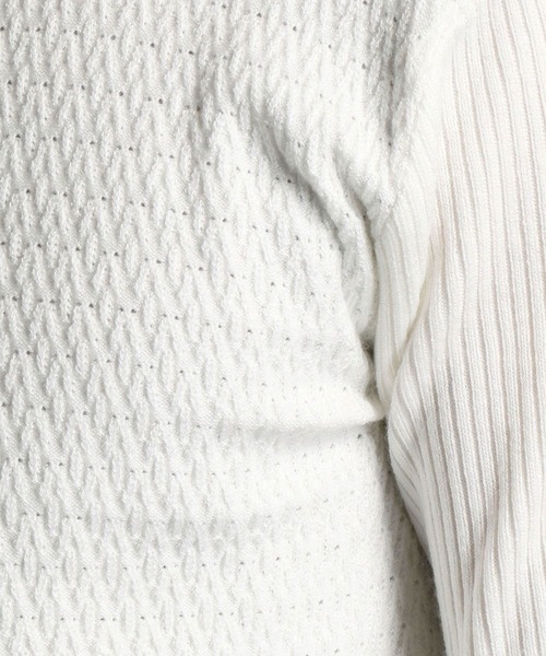 HIDEAWAYS NICOLE（ハイダウェイニコル）の「シェブロン柄オフタートルニット（ニット/セーター・メンズ・ブラック/オフホワイト/ブラウン系その他/ホワイト×ブラック/レッド系その他・MEDIUM/LARGE/X-LARGE）」の13枚目の写真