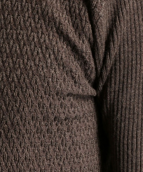 HIDEAWAYS NICOLE（ハイダウェイニコル）の「シェブロン柄オフタートルニット（ニット/セーター・メンズ・ブラック/オフホワイト/ブラウン系その他/ホワイト×ブラック/レッド系その他・MEDIUM/LARGE/X-LARGE）」の14枚目の写真