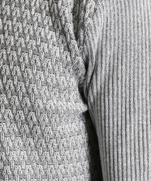 HIDEAWAYS NICOLE（ハイダウェイニコル）の「シェブロン柄オフタートルニット（ニット/セーター・メンズ・ブラック/オフホワイト/ブラウン系その他/ホワイト×ブラック/レッド系その他・MEDIUM/LARGE/X-LARGE）」の15枚目の写真