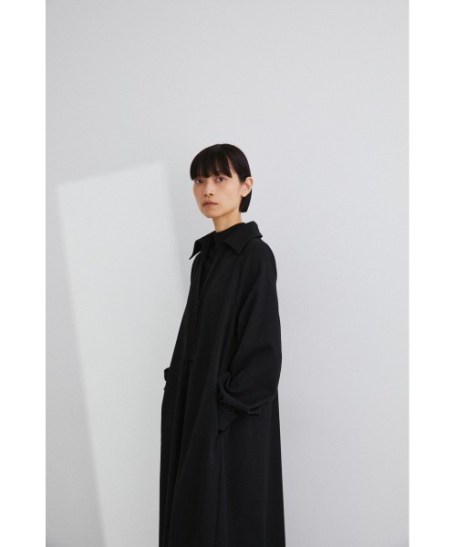 STYLEMIXER（スタイルミキサー）の「ビッグカラーピンタックフレアワンピース（ワンピース・レディース・ブラック/ブラウン・MEDIUM/SMALL）」の5枚目の写真