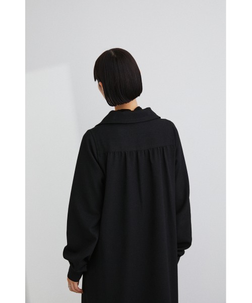 STYLEMIXER（スタイルミキサー）の「ビッグカラーピンタックフレアワンピース（ワンピース・レディース・ブラック/ブラウン・MEDIUM/SMALL）」の9枚目の写真