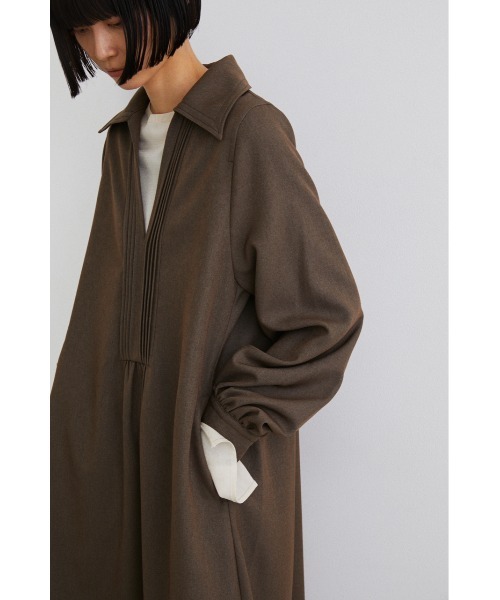 STYLEMIXER（スタイルミキサー）の「ビッグカラーピンタックフレアワンピース（ワンピース・レディース・ブラック/ブラウン・MEDIUM/SMALL）」の15枚目の写真