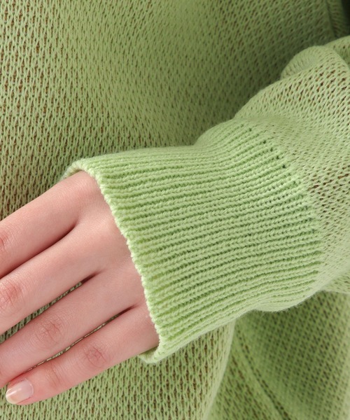 ROCKET x LUNCH(ロケットアンドランチ)の「ROCKET×LUNCH/R CAT JADORE プルオーバー 2237859(ニット/セーター・レディース・ブラック/ライトグリーン・SMALL)」の9枚目の写真