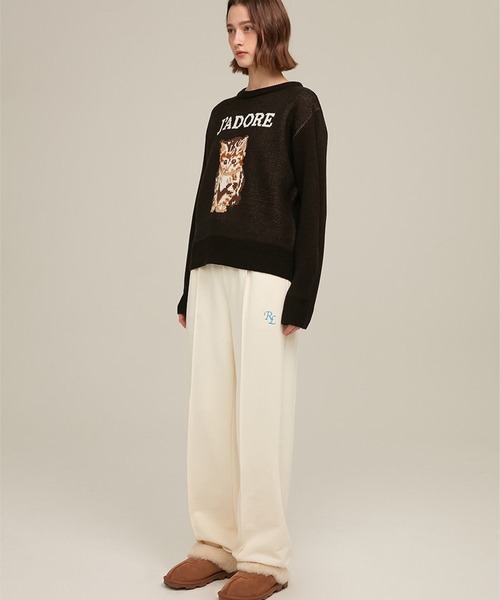 ROCKET x LUNCH(ロケットアンドランチ)の「ROCKET×LUNCH/R CAT JADORE プルオーバー 2237859(ニット/セーター・レディース・ブラック/ライトグリーン・SMALL)」の13枚目の写真