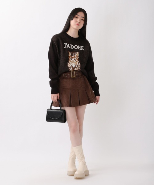 ROCKET x LUNCH(ロケットアンドランチ)の「ROCKET×LUNCH/R CAT JADORE プルオーバー 2237859(ニット/セーター・レディース・ブラック/ライトグリーン・SMALL)」の7枚目の写真