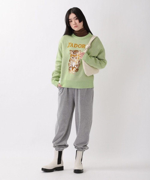 ROCKET x LUNCH(ロケットアンドランチ)の「ROCKET×LUNCH/R CAT JADORE プルオーバー 2237859(ニット/セーター・レディース・ブラック/ライトグリーン・SMALL)」の14枚目の写真
