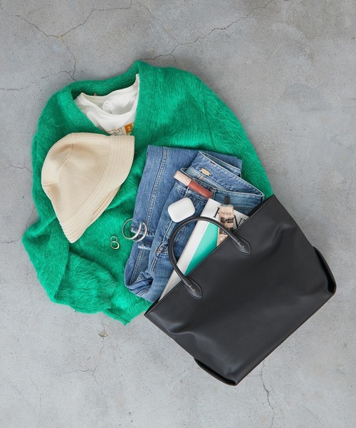 EFOLE（エフォル）の「【EFOLE】 ソフト シュリンク トートバッグ（トートバッグ・レディース・ブラック/キャメル/ベージュ・FREE）」の12枚目の写真