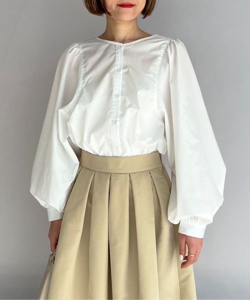 PICCIN（ピッチン）の「襟付きブラウス（シャツ/ブラウス・レディース・ブラック/オフホワイト・M/L）」の14枚目の写真