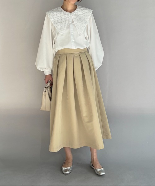 PICCIN（ピッチン）の「襟付きブラウス（シャツ/ブラウス・レディース・ブラック/オフホワイト・M/L）」の10枚目の写真