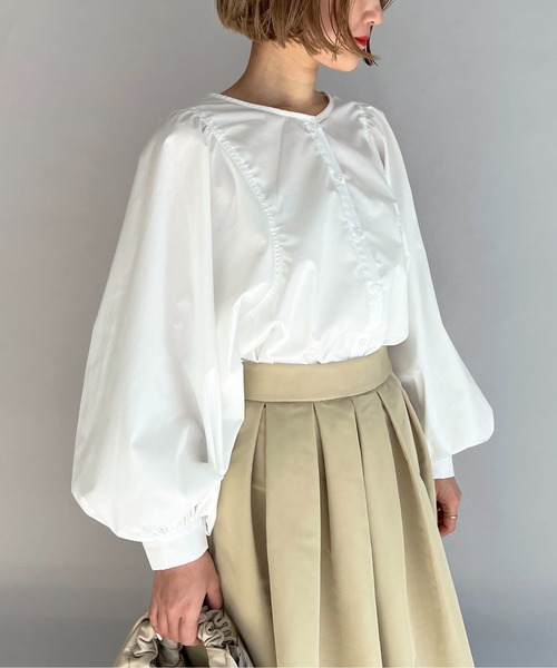 PICCIN（ピッチン）の「襟付きブラウス（シャツ/ブラウス・レディース・ブラック/オフホワイト・M/L）」の15枚目の写真