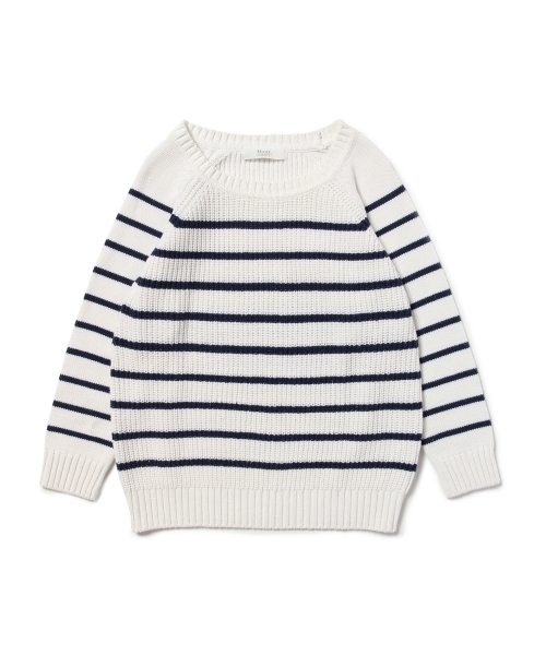 BEAMS LIGHTS Women's（ビームスライツ ウィメンズ）の「BEAMS LIGHTS / あぜ編プルオーバー（ニット/セーター・レディース・オフホワイト/ネイビー/その他1・FREE）」の12枚目の写真