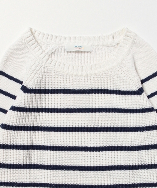BEAMS LIGHTS Women's（ビームスライツ ウィメンズ）の「BEAMS LIGHTS / あぜ編プルオーバー（ニット/セーター・レディース・オフホワイト/ネイビー/その他1・FREE）」の13枚目の写真