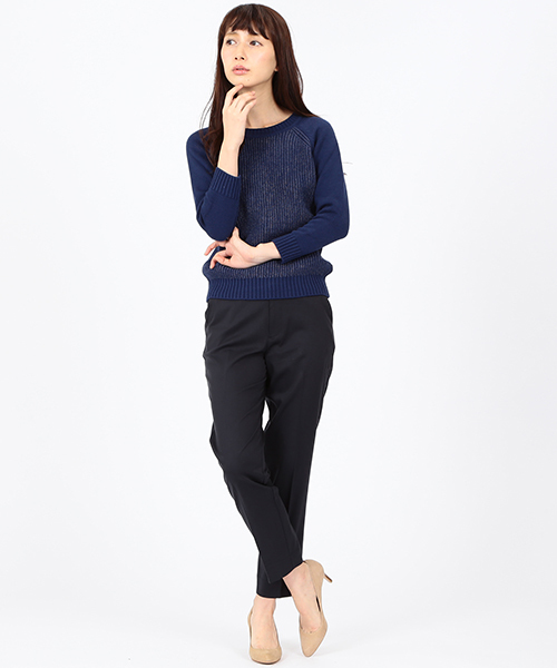 BEAMS LIGHTS Women's（ビームスライツ ウィメンズ）の「BEAMS LIGHTS / あぜ編プルオーバー（ニット/セーター・レディース・オフホワイト/ネイビー/その他1・FREE）」の21枚目の写真