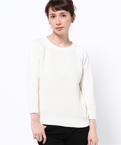 BEAMS LIGHTS Women's（ビームスライツ ウィメンズ）の「BEAMS LIGHTS / あぜ編プルオーバー（ニット/セーター・レディース・オフホワイト/ネイビー/その他1・FREE）」の15枚目の写真