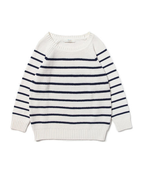 BEAMS LIGHTS Women's（ビームスライツ ウィメンズ）の「BEAMS LIGHTS / あぜ編プルオーバー（ニット/セーター・レディース・オフホワイト/ネイビー/その他1・FREE）」の10枚目の写真