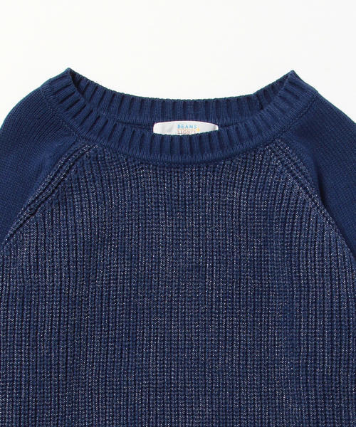 BEAMS LIGHTS Women's（ビームスライツ ウィメンズ）の「BEAMS LIGHTS / あぜ編プルオーバー（ニット/セーター・レディース・オフホワイト/ネイビー/その他1・FREE）」の6枚目の写真