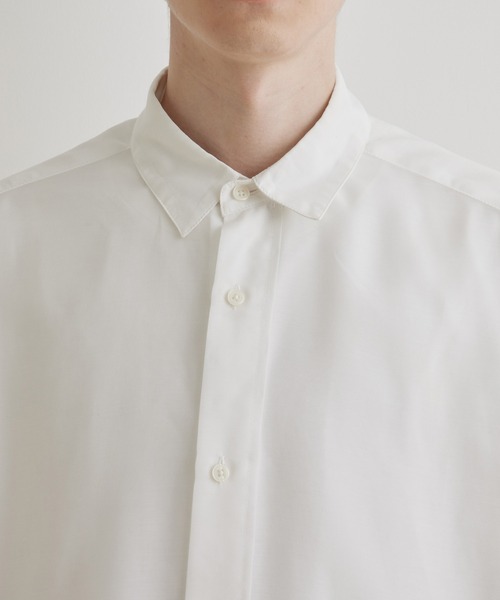 JUNRED（ジュンレッド）の「パールシアーハーフスリーブルーズシャツ（シャツ/ブラウス・メンズ・ホワイト/チャコールグレー/サックスブルー/ライトグリーン・M/S/L）」の15枚目の写真