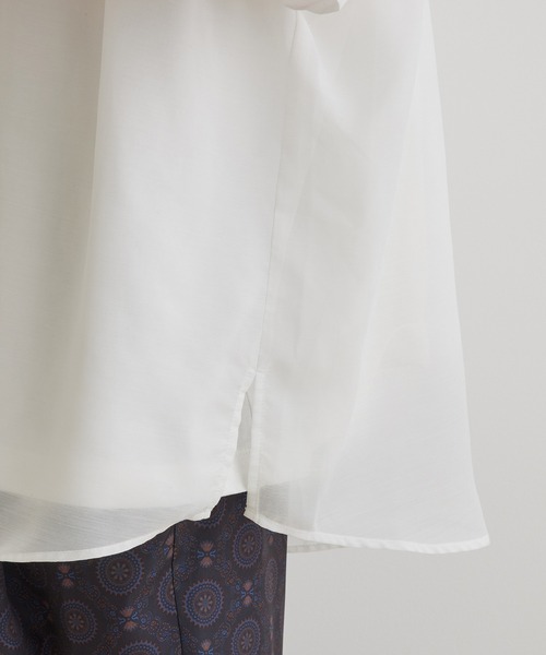 JUNRED（ジュンレッド）の「パールシアーハーフスリーブルーズシャツ（シャツ/ブラウス・メンズ・ホワイト/チャコールグレー/サックスブルー/ライトグリーン・M/S/L）」の17枚目の写真