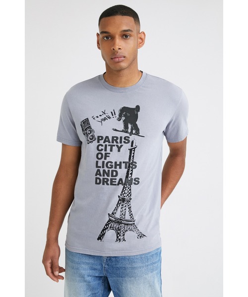 Desigual(デシグアル)の「メンズ Tシャツ半袖 BEREL(Tシャツ/カットソー・メンズ・ブルー・S/M/L/XL/XXL)」の1枚目の写真