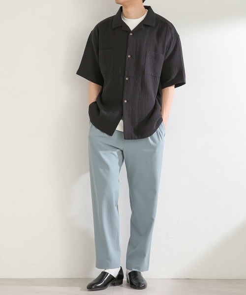 SENSE OF PLACE by URBAN RESEARCH（センスオブプレイスバイアーバンリサーチ）の「『セットアップ対応』 ダブルタックテーパードスラックス（スラックス・メンズ・チャコールグレー/ライトブルー/ブラック/ネイビー/ブルー/ライトベージュ/ライトカーキ・SMALL/MEDIUM/LARGE）」の11枚目の写真