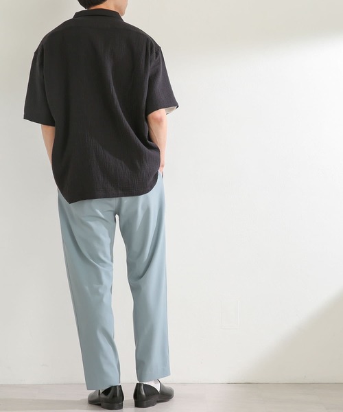 SENSE OF PLACE by URBAN RESEARCH（センスオブプレイスバイアーバンリサーチ）の「『セットアップ対応』 ダブルタックテーパードスラックス（スラックス・メンズ・チャコールグレー/ライトブルー/ブラック/ネイビー/ブルー/ライトベージュ/ライトカーキ・SMALL/MEDIUM/LARGE）」の13枚目の写真